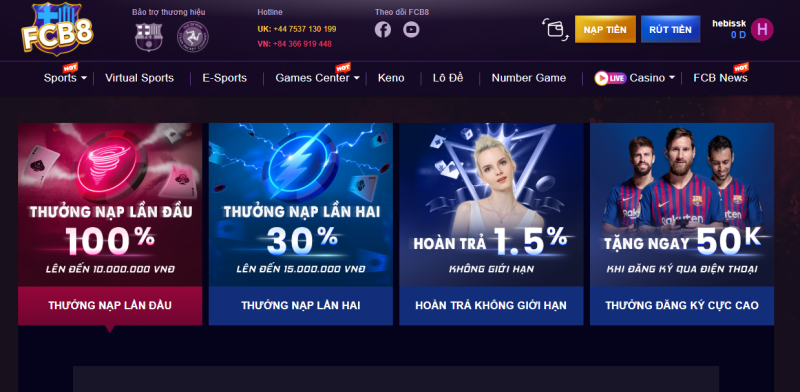 Tổng hợp khuyến mãi nhà cái FCB8