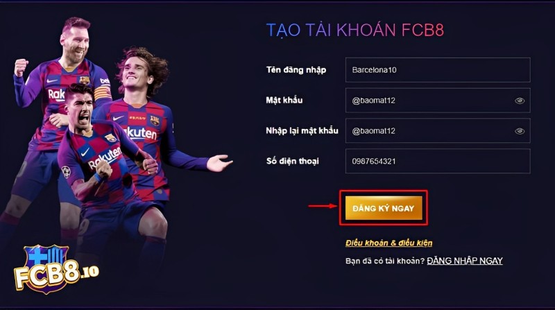 Cách tham gia nhận khuyến mãi FCB8